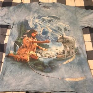 Native girl wolf tee size men’s m